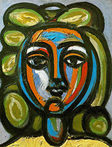 Head of a Woman with Green Curls 1946 By Pablo Picasso