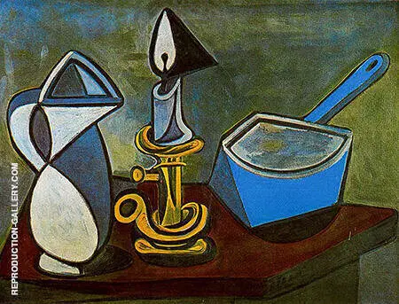Pitcher Candle and Enamel Saucepan 1945 By Pablo Picasso