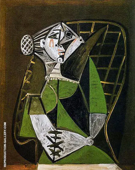 Seated Woman with a Bun 1951 By Pablo Picasso