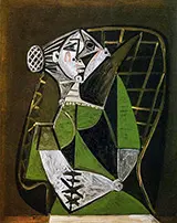 Seated Woman with a Bun 1951 By Pablo Picasso
