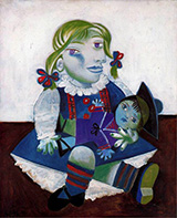 Portrait of Maya with Her Doll 1938 By Pablo Picasso