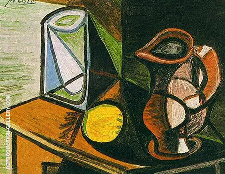Glass and Pitcher 1944 By Pablo Picasso