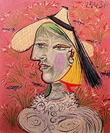 Woman in a Straw Hat 1938 By Pablo Picasso