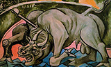Dying Bull 1934 By Pablo Picasso