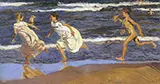 Running on the Beach 1908 By Joaquin Sorolla