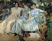 My Wife and Daughters in the Garden 1910 By Joaquin Sorolla