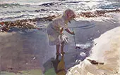 Buscando Mariscos Playa de Valencia By Joaquin Sorolla