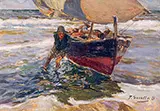 Beaching the Boat By Joaquin Sorolla
