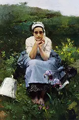 The Milkmaid By Joaquin Sorolla