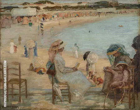 On the Beach Royan c1908 By Rupert Bunny