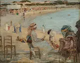 On the Beach Royan c1908 By Rupert Bunny