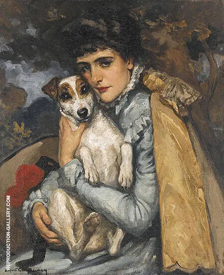 Jeanne with Her Terrier c1902 By Rupert Bunny