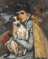 Jeanne with Her Terrier c1902 By Rupert Bunny