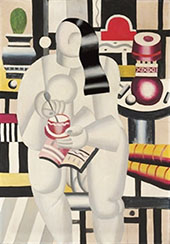 Woman with Cup of Tea By Fernand Leger