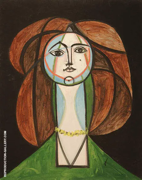 Woman with Yellow Necklace 1968 By Pablo Picasso