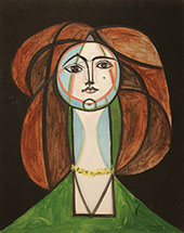 Woman with Yellow Necklace 1968 By Pablo Picasso