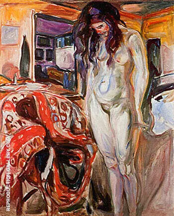 Nude by the Wicker Chair 1929 By Edvard Munch
