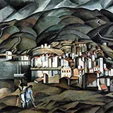 Cadaques seen from the tower of Creus 1923 By Salvador Dali