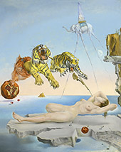 Dream Caused by the Flight of a Bee Around a Pomegranate By Salvador Dali