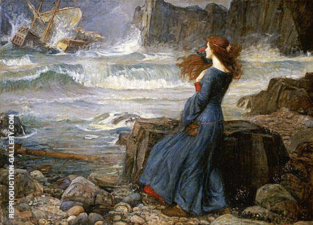 Miranda the Tempest by John William Waterhouse | Oil Painting Reproduction