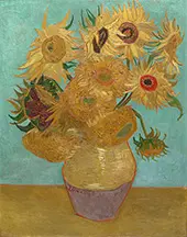 Vase with Twelve Sunflowers c1889 By Vincent van Gogh