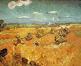 Wheat Stacks with Reaper By Vincent van Gogh