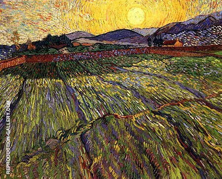 Wheat Field with Rising Sun By Vincent van Gogh
