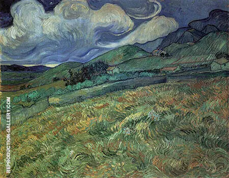 Wheat Field Behind Saint Paul Hospital 1889 By Vincent van Gogh