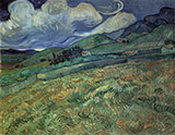 Wheat Field Behind Saint Paul Hospital 1889 By Vincent van Gogh