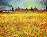 Wheat Field at Sunset 1889 By Vincent van Gogh