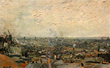 View from Montmartre 1886 By Vincent van Gogh