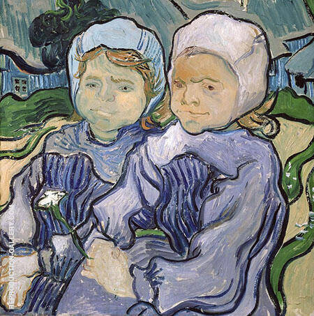 Two Little Girls by Vincent van Gogh | Oil Painting Reproduction