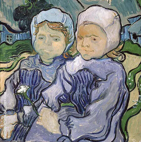 Two Little Girls By Vincent van Gogh