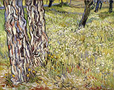 Tree Trunks in the Grass c1890 By Vincent van Gogh