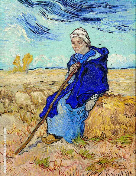 The Shepherdess By Vincent van Gogh
