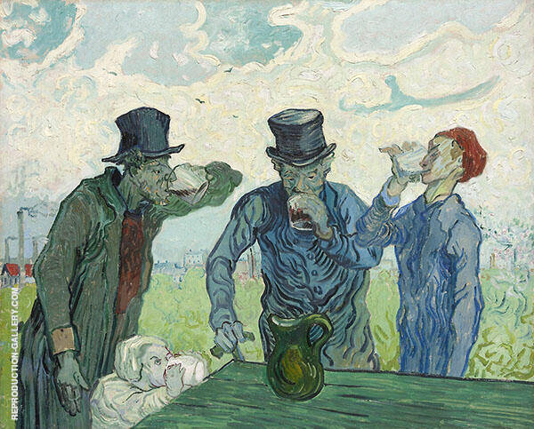 The Drinkers 1890 by Vincent van Gogh | Oil Painting Reproduction
