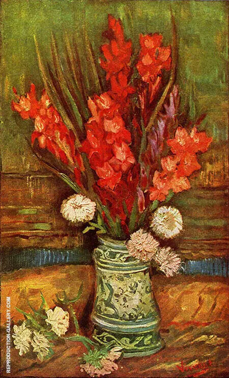 Still Life with Red Gladioli By Vincent van Gogh