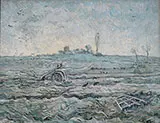 Snow Covered Field with a Harrow After Millet 1890 By Vincent van Gogh