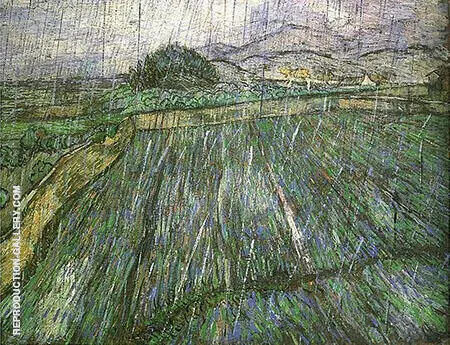 Rain 1889 By Vincent van Gogh