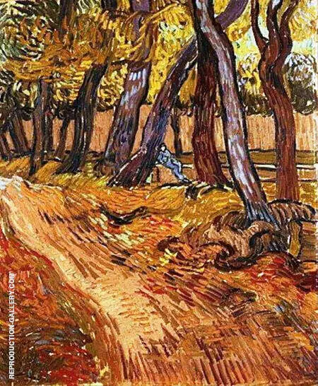 Path in the Garden of the Asylum November 1889 By Vincent van Gogh