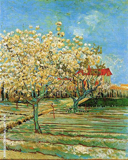 Orchard in Blossom 1888 by Vincent van Gogh | Oil Painting Reproduction