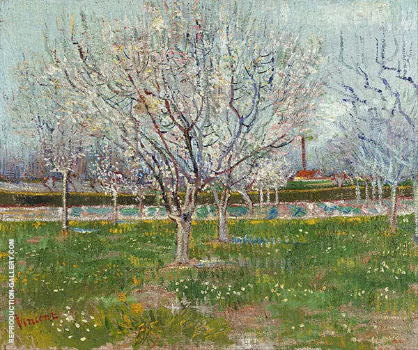 Orchard in Blossom Plum Trees By Vincent van Gogh