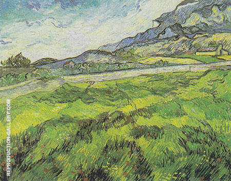 Green Wheat Field 1889 by Vincent van Gogh | Oil Painting Reproduction
