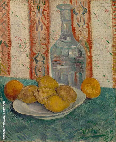 Still Life with Carafe and Lemons 1887 By Vincent van Gogh