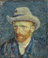 Self Portrait with Grey Felt Hat 1887 By Vincent van Gogh