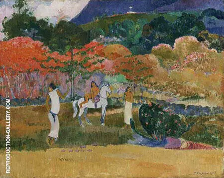Women and a White Horse 1903 By Paul Gauguin
