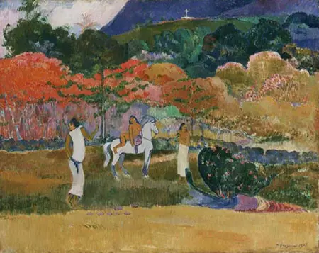 Women and a White Horse 1903 By Paul Gauguin