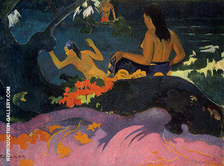 By the Sea Fatatate Miti 1892 by Paul Gauguin | Oil Painting Reproduction