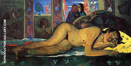 Nevermore O Tahiti 1897 by Paul Gauguin | Oil Painting Reproduction