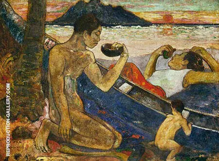 The Canoe Tahiti By Paul Gauguin